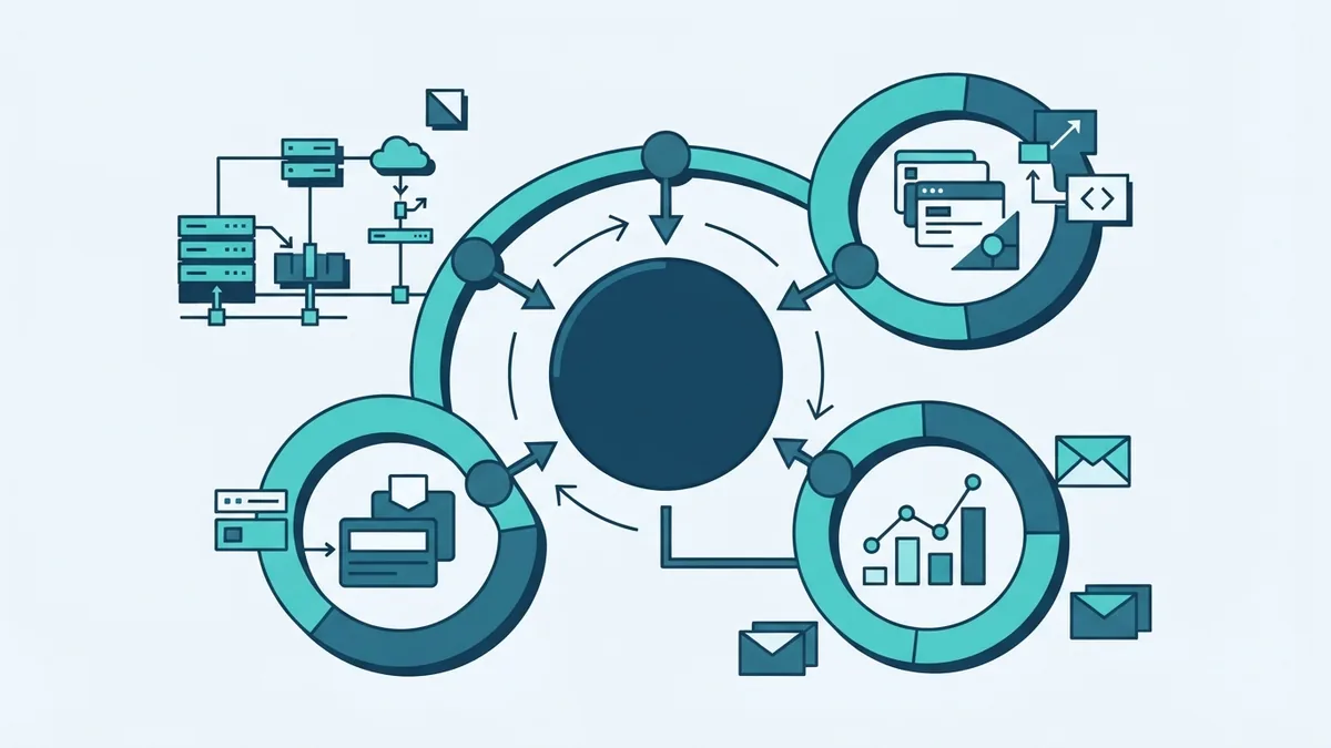 Three linked phases showing the adaptive software development lifecycle