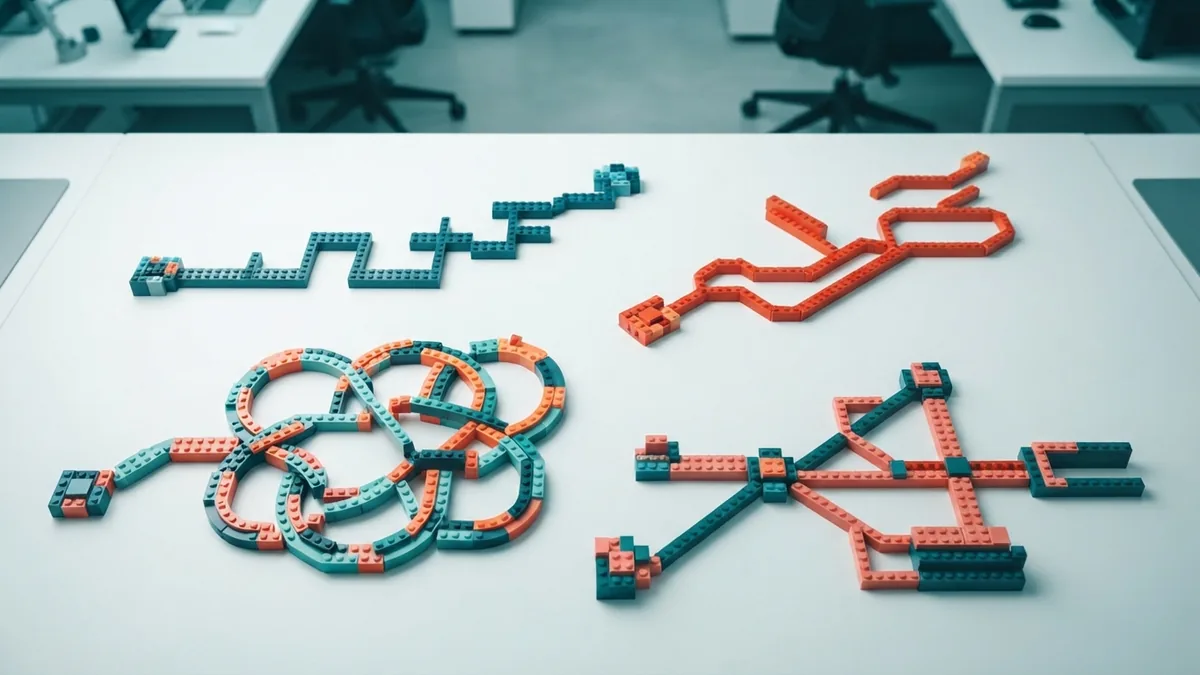 Agile framework workflow paths Agile framework comparison with four distinct workflow paths and task groups