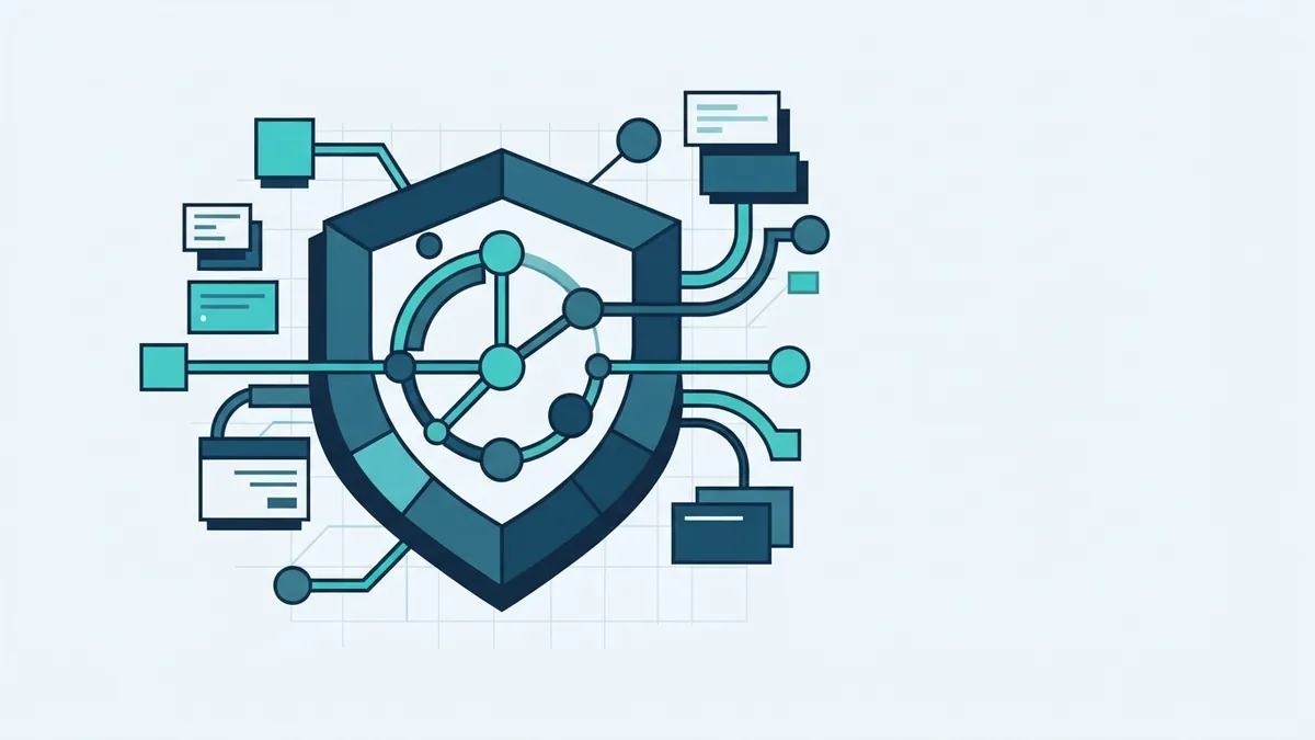 Abstract API security structure protecting connected software service nodes