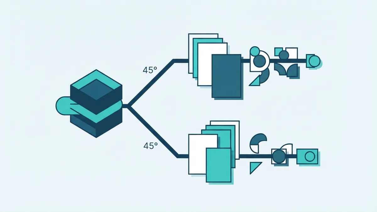 Two abstract API routes branching from a central store data node