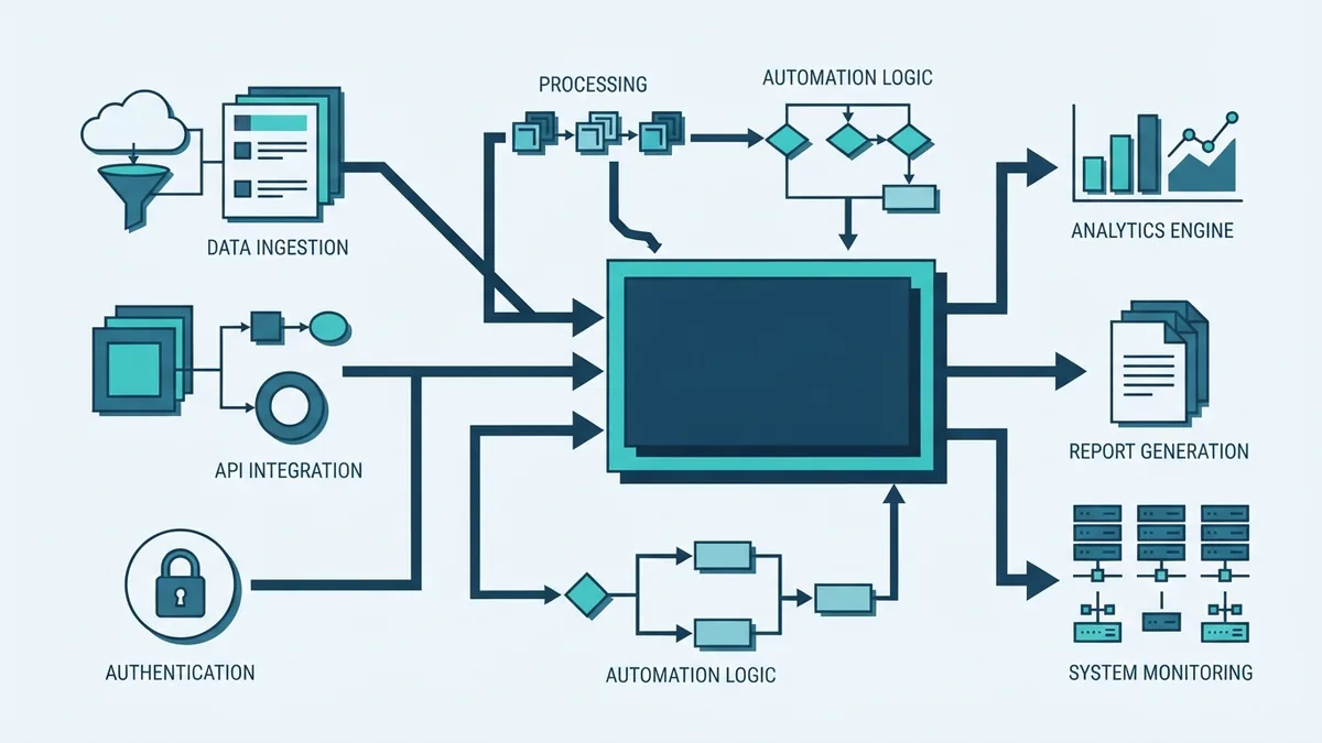 Geometric software process stages linked into a clear and reliable delivery system