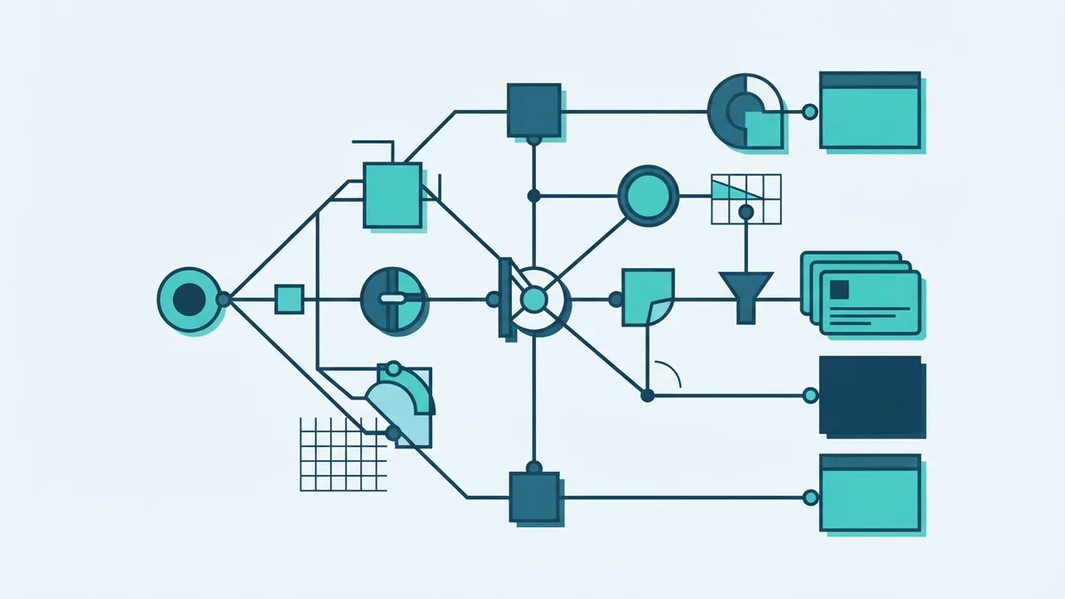 Different paths through SDLC Abstract SDLC models shown as branching paths with nodes and delivery blocks