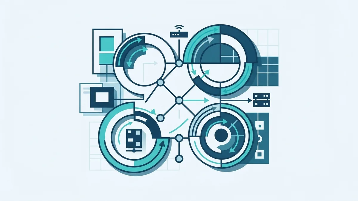 Agile iteration and feedback loops Repeating Agile delivery loops connect small system nodes through short development cycles