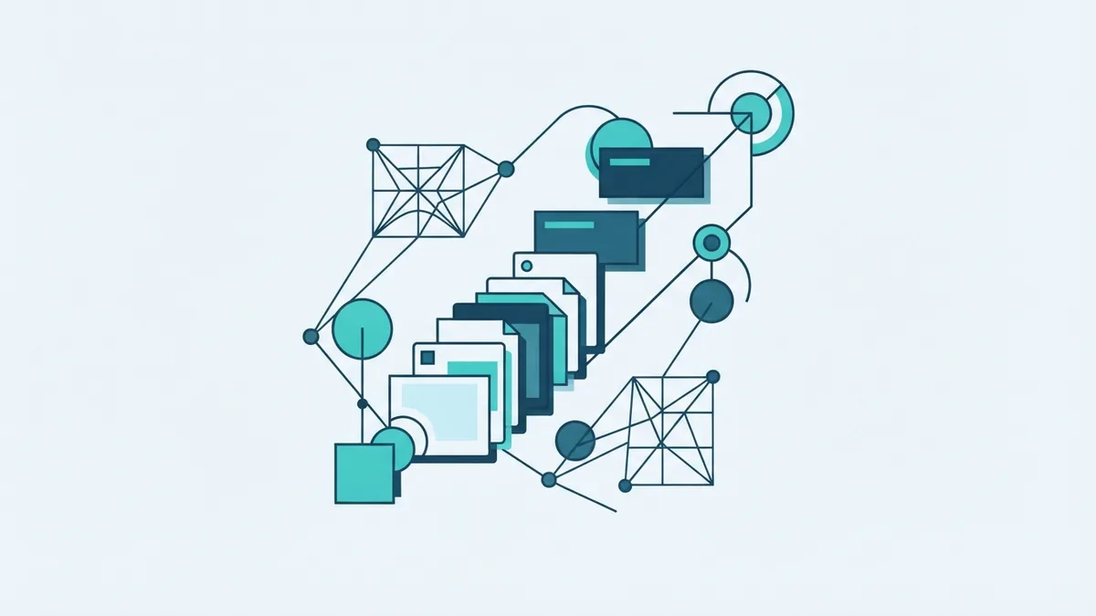 Shared CRM data supporting better business flow Geometric CRM workflow showing shared data and improved business results