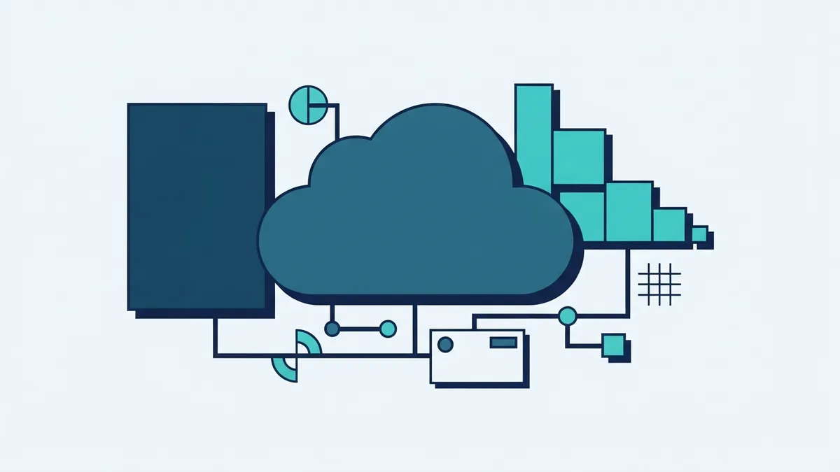 Cloud costs and capacity Abstract cloud service blocks show flexible capacity and cost planning for a migration