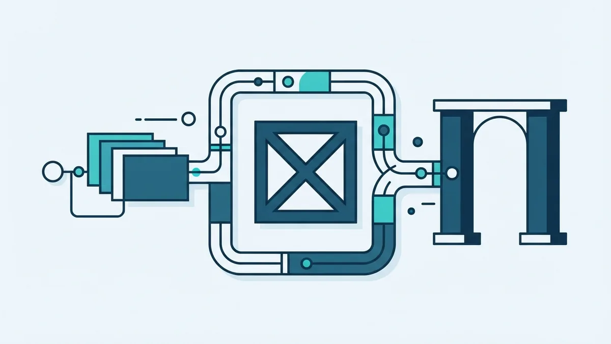 Abstract Scrum workflow overcoming a blocker with a clear path to delivery