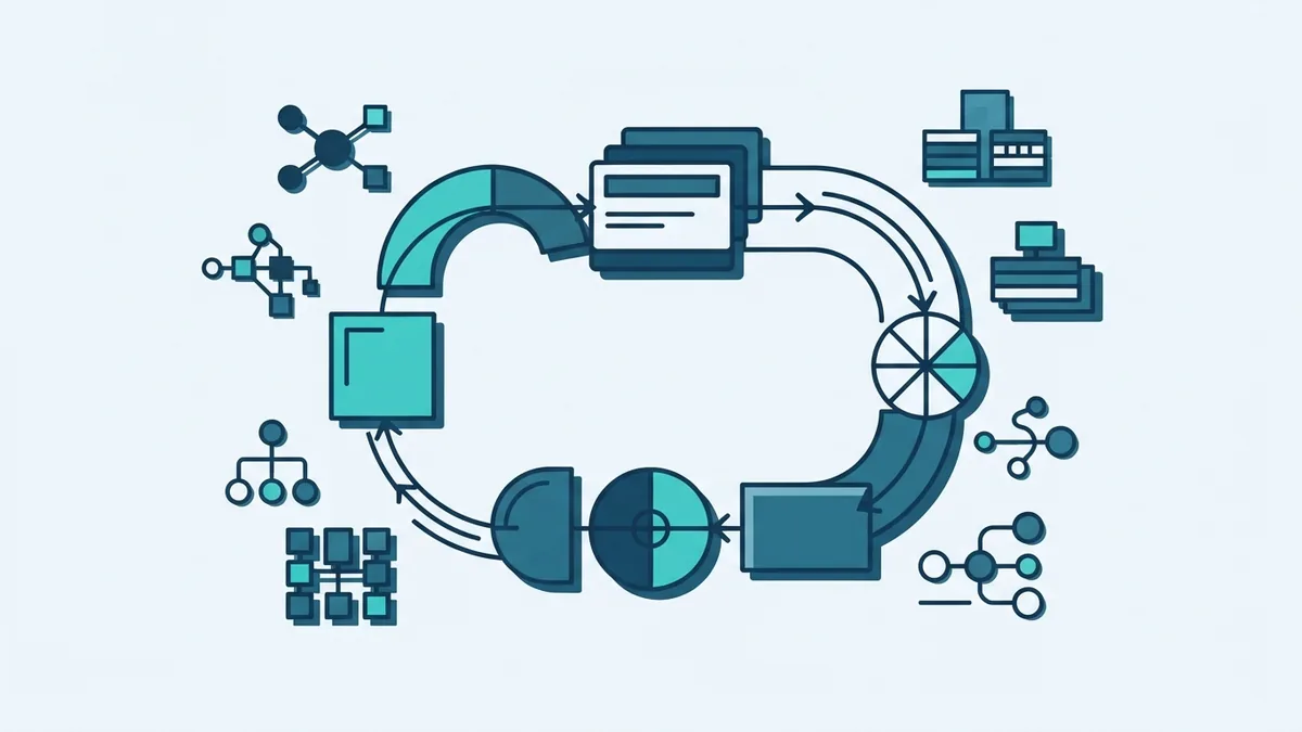 Connected geometric modules forming a loop for feedback and continuous improvement
