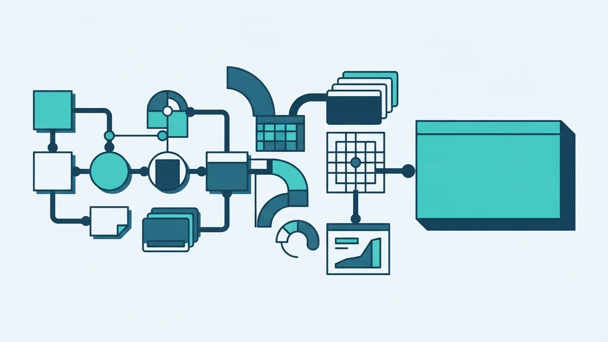 Scrum Sprint and product increment Linked work modules forming a repeating cycle and a finished product increment