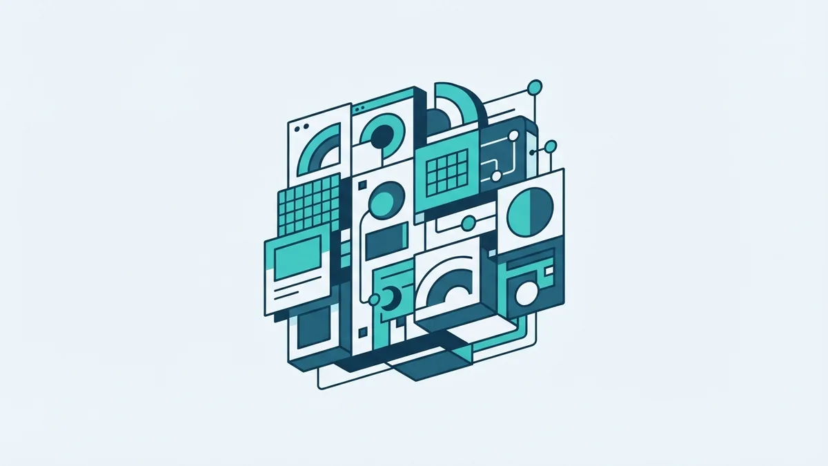 Connected geometric blocks showing feedback and steady product improvement