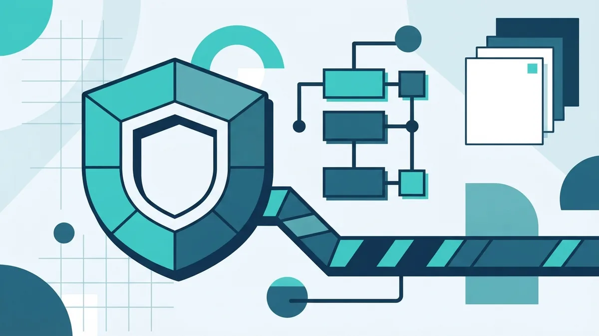 LLM safety and risk checks Abstract guarded data pathway representing safety checks and limits for language models