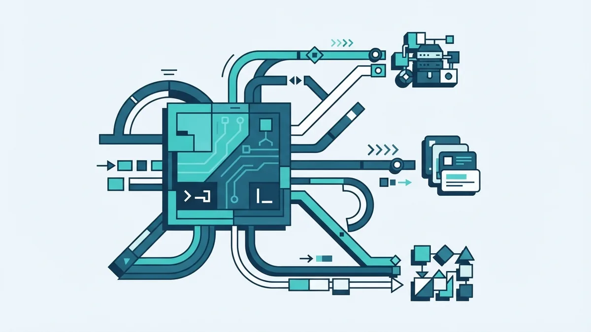 Abstract API gateway directing data between connected software services