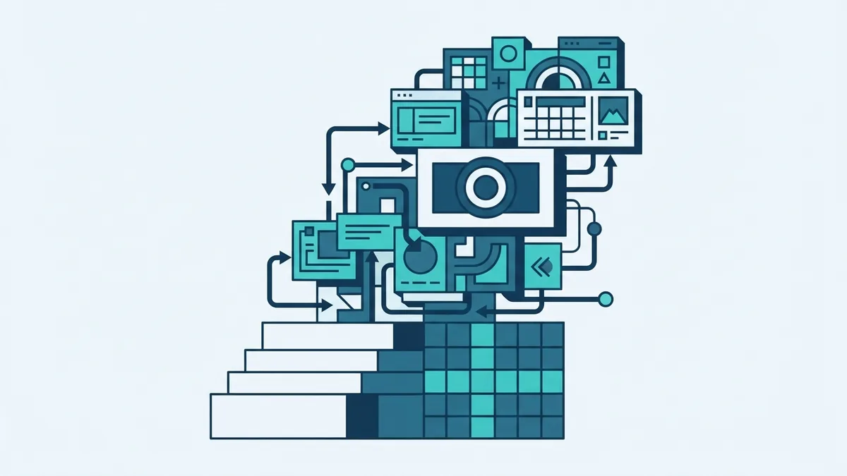 Geometric software system built from stable connected API components