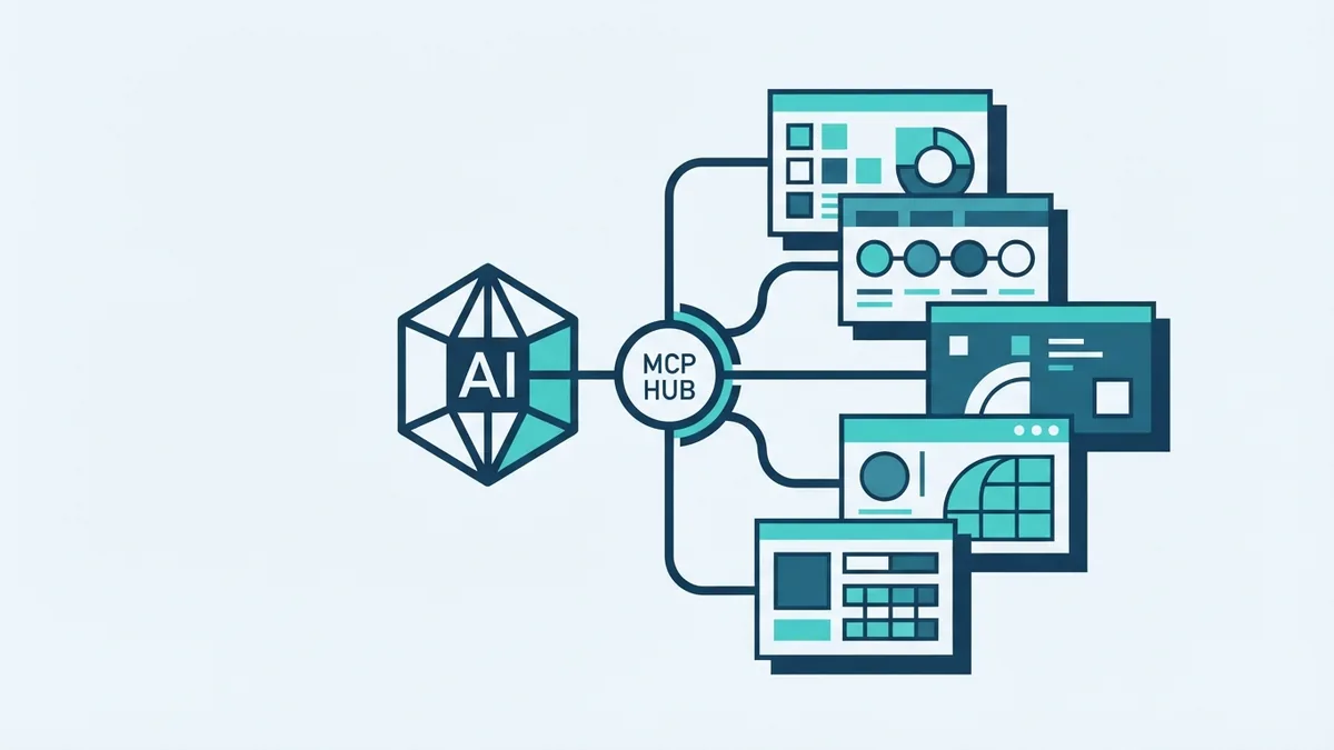 Abstract AI system using one MCP hub to reach many live data sources