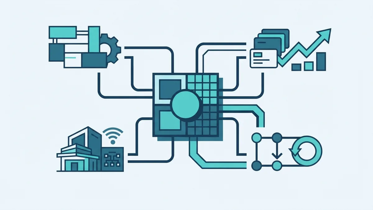 MCP server use cases shown as connected support, data, engineering, and automation blocks