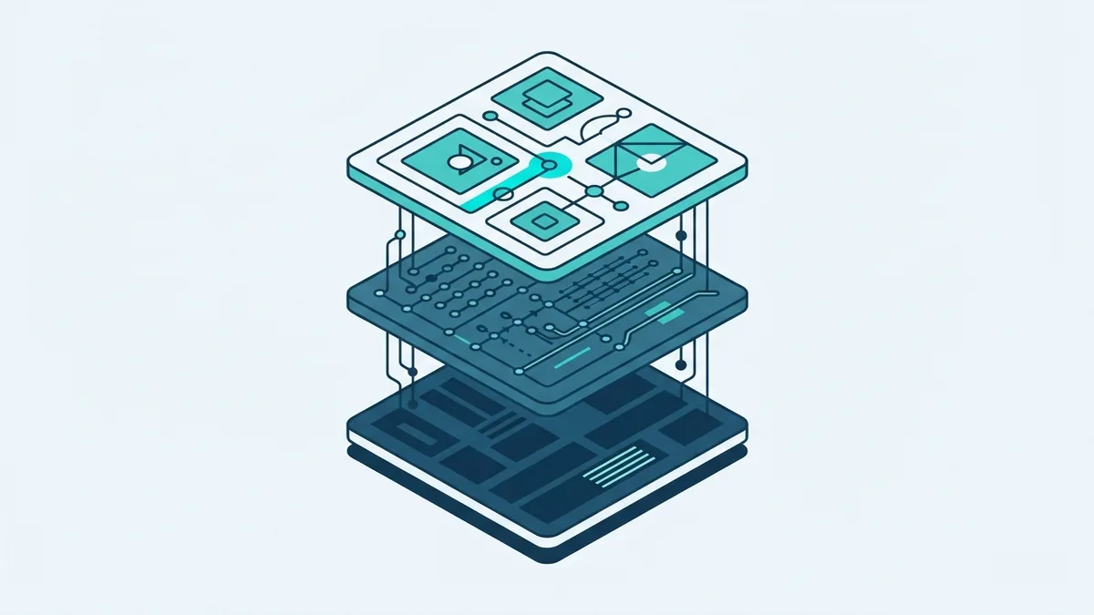 Flat vector comparison of SaaS, PaaS, and IaaS cloud service layers