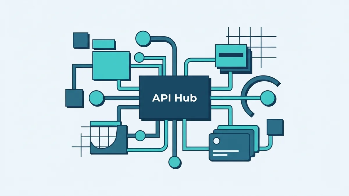 Connected LLM systems Abstract LLM API gateway linking tools, data, and payment system pathways